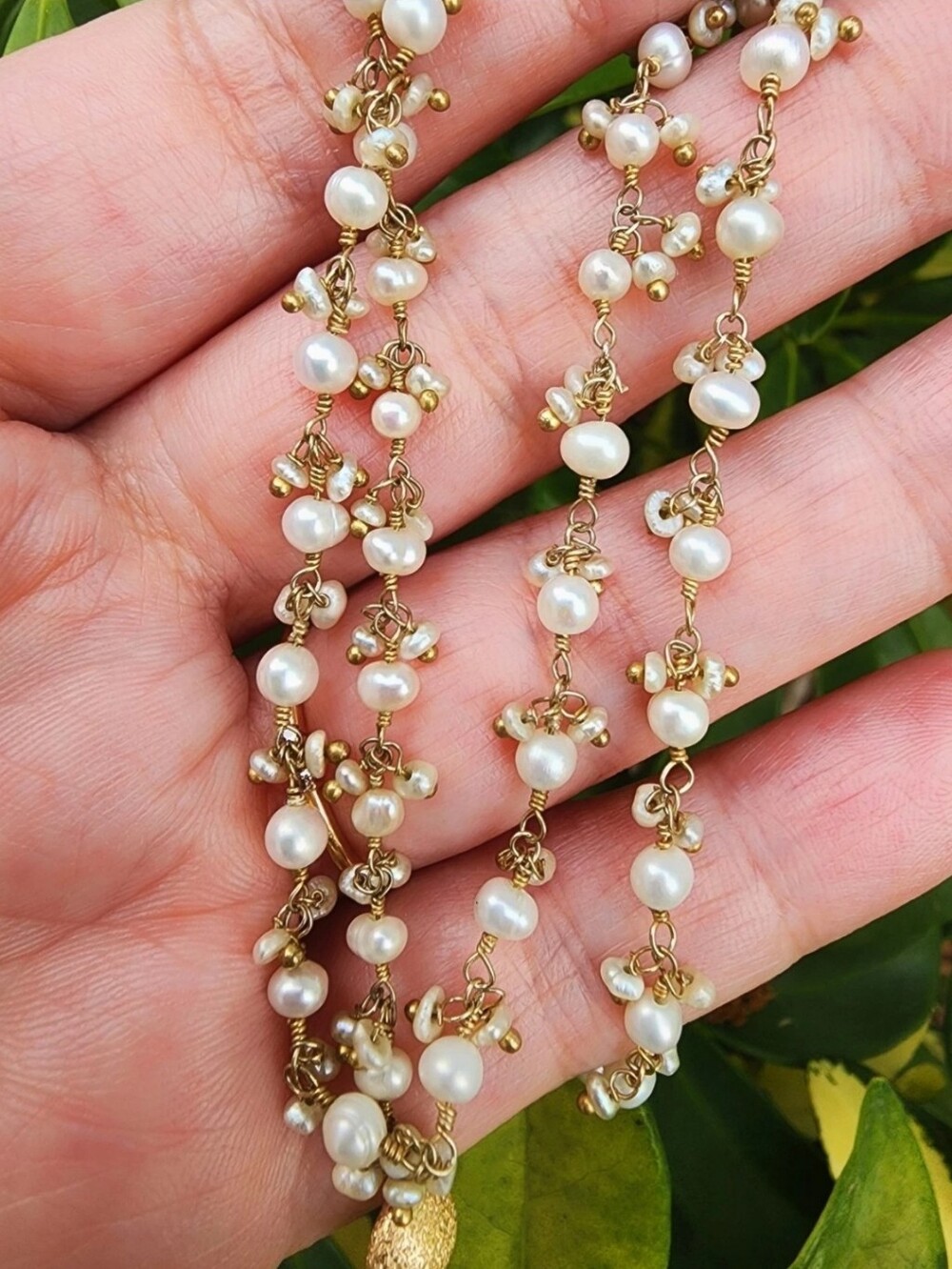 14Kt Pearl Necklace 16 Inch